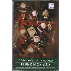 Fiber Mosaics 88701 Holiday Fru-Fru Christmas Sewing Pattern Santa Ornaments
